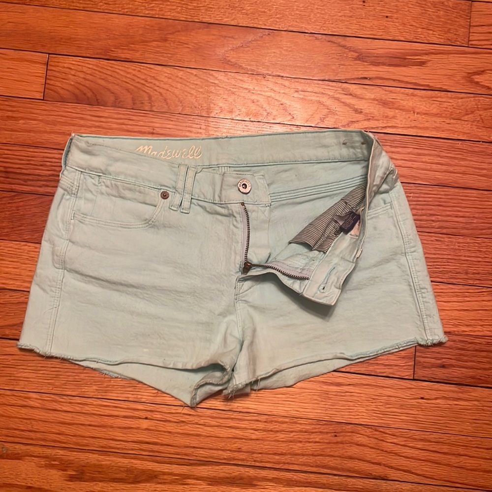 Madewell light blue shorts
